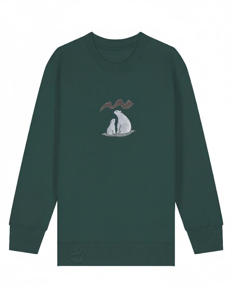 Sweatshirt with Bear Embroidery