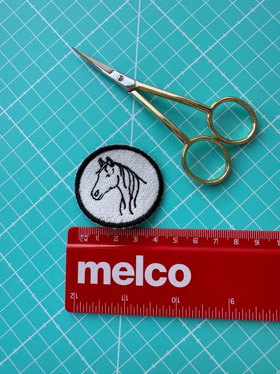 The "Horse” patch is 4 cm in diameter.