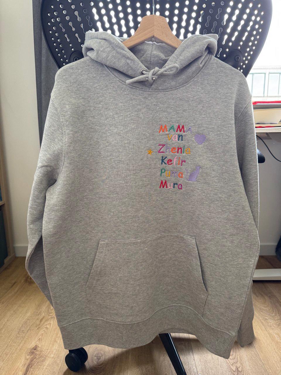 Personalized Hoodie with Mama/Papa/Opa/Oma and family names