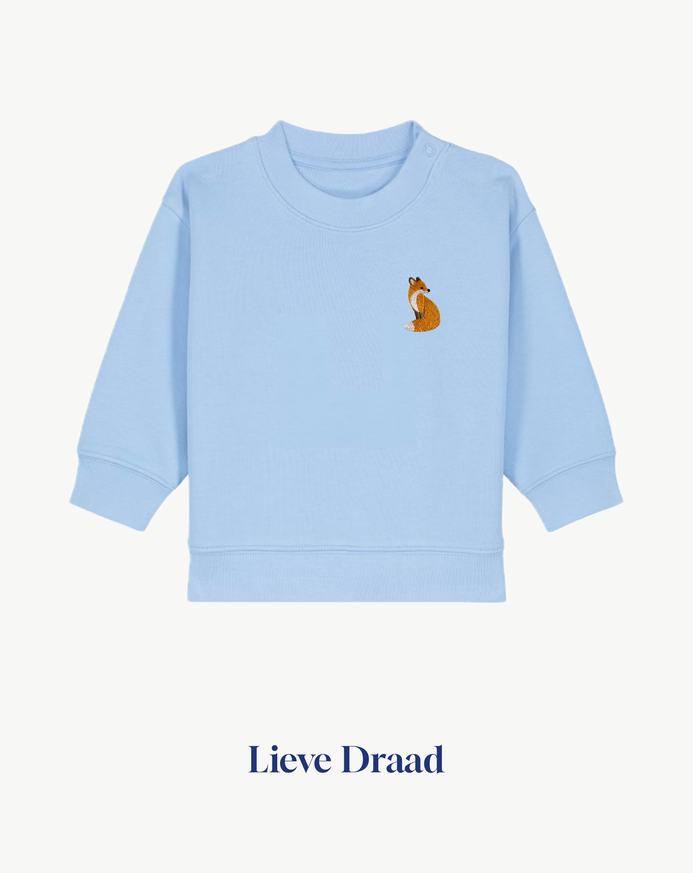 Cute Fox Embroidered Clothing (T-shirt/Sweatshirt/Hoodie Animal Design)
