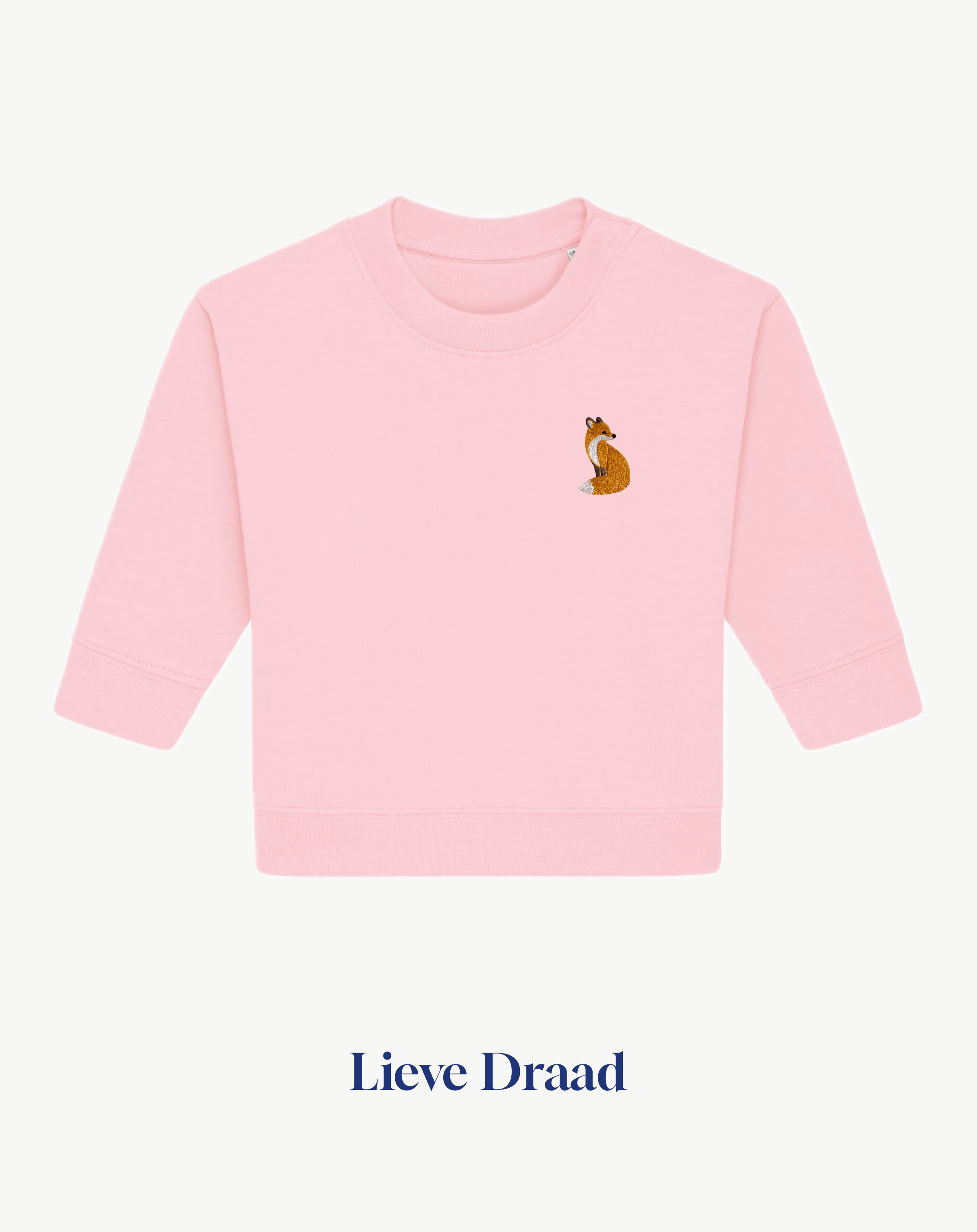 Cute Fox Embroidered Clothing (T-shirt/Sweatshirt/Hoodie Animal Design)