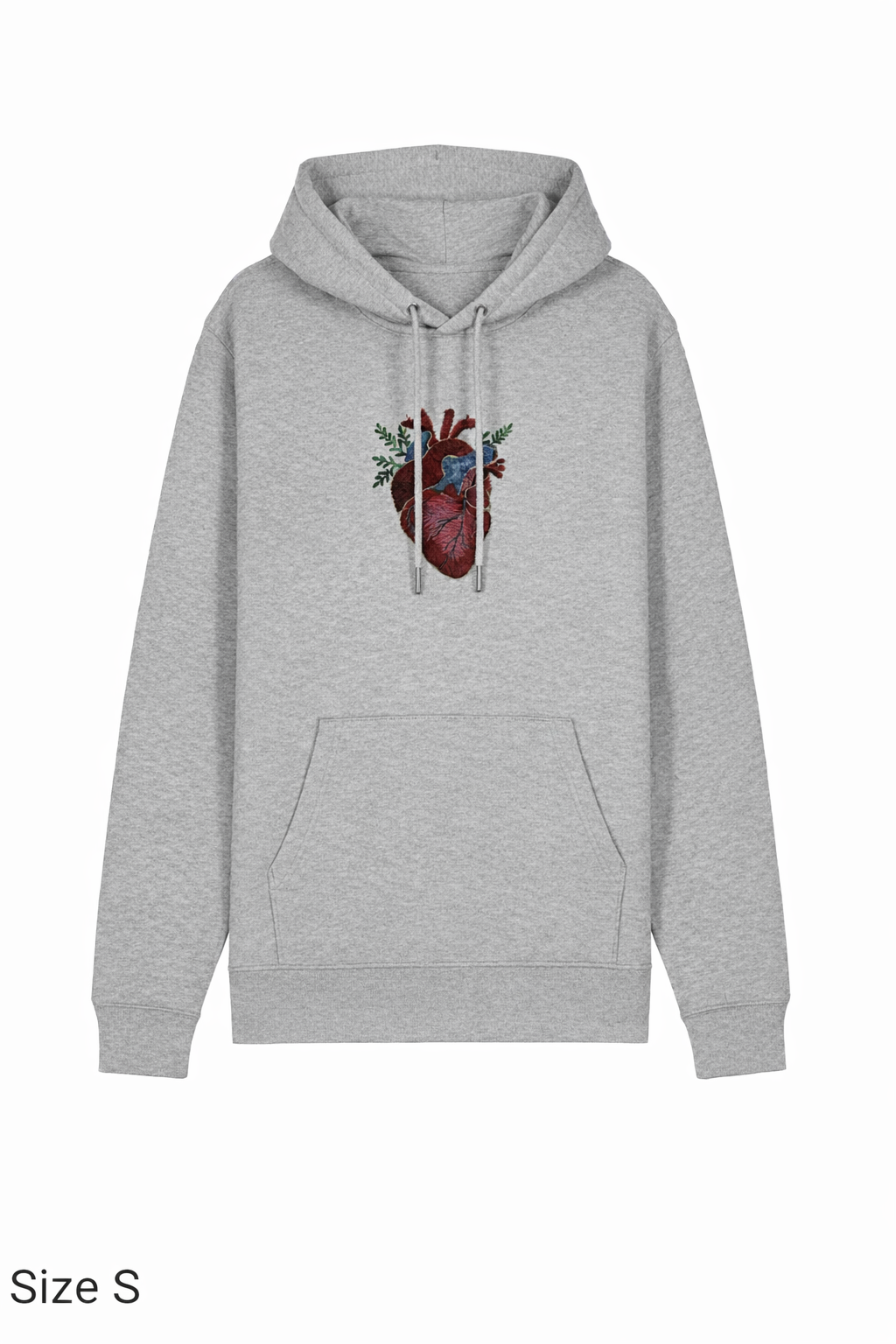 Embroidered Anatomical Heart Hoodie