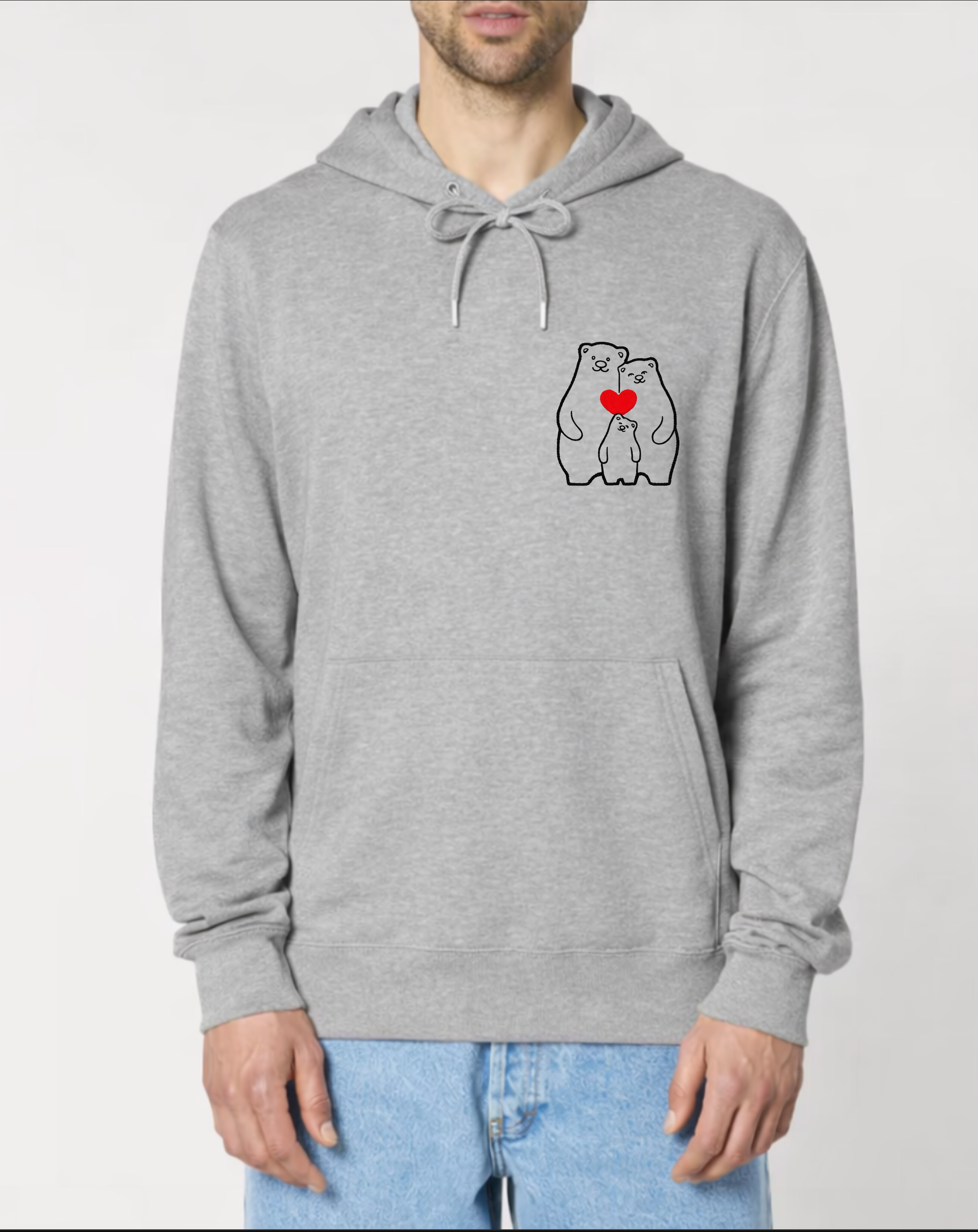Family is Warmth: The "Polar Love Embroidery" Collection (T-Shirt, Hoodie)