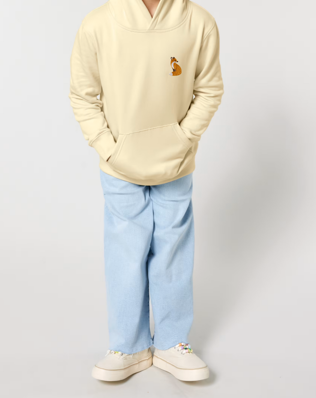 Cute Fox Embroidered Clothing (T-shirt/Sweatshirt/Hoodie Animal Design)