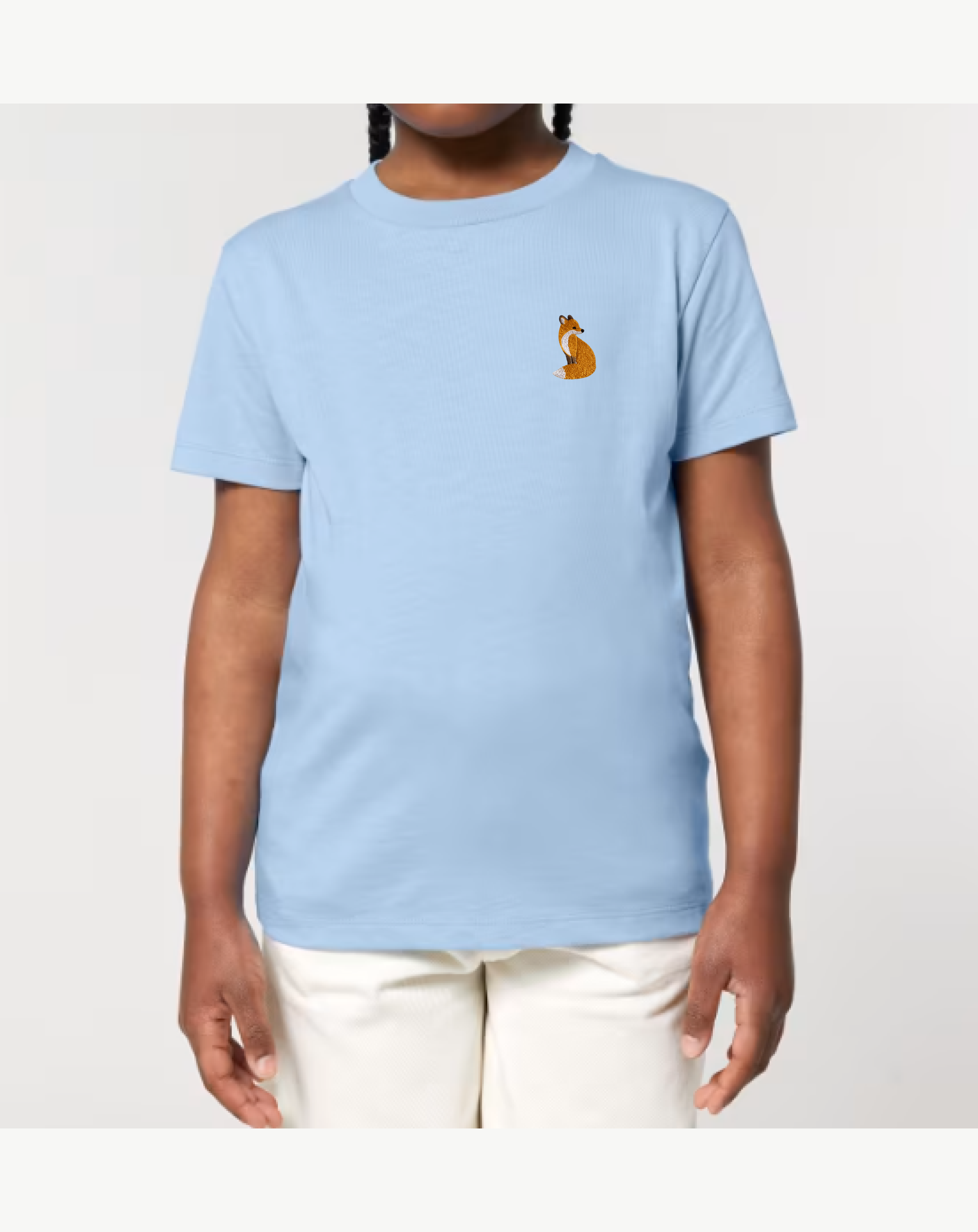 Cute Fox Embroidered Clothing (T-shirt/Sweatshirt/Hoodie Animal Design)