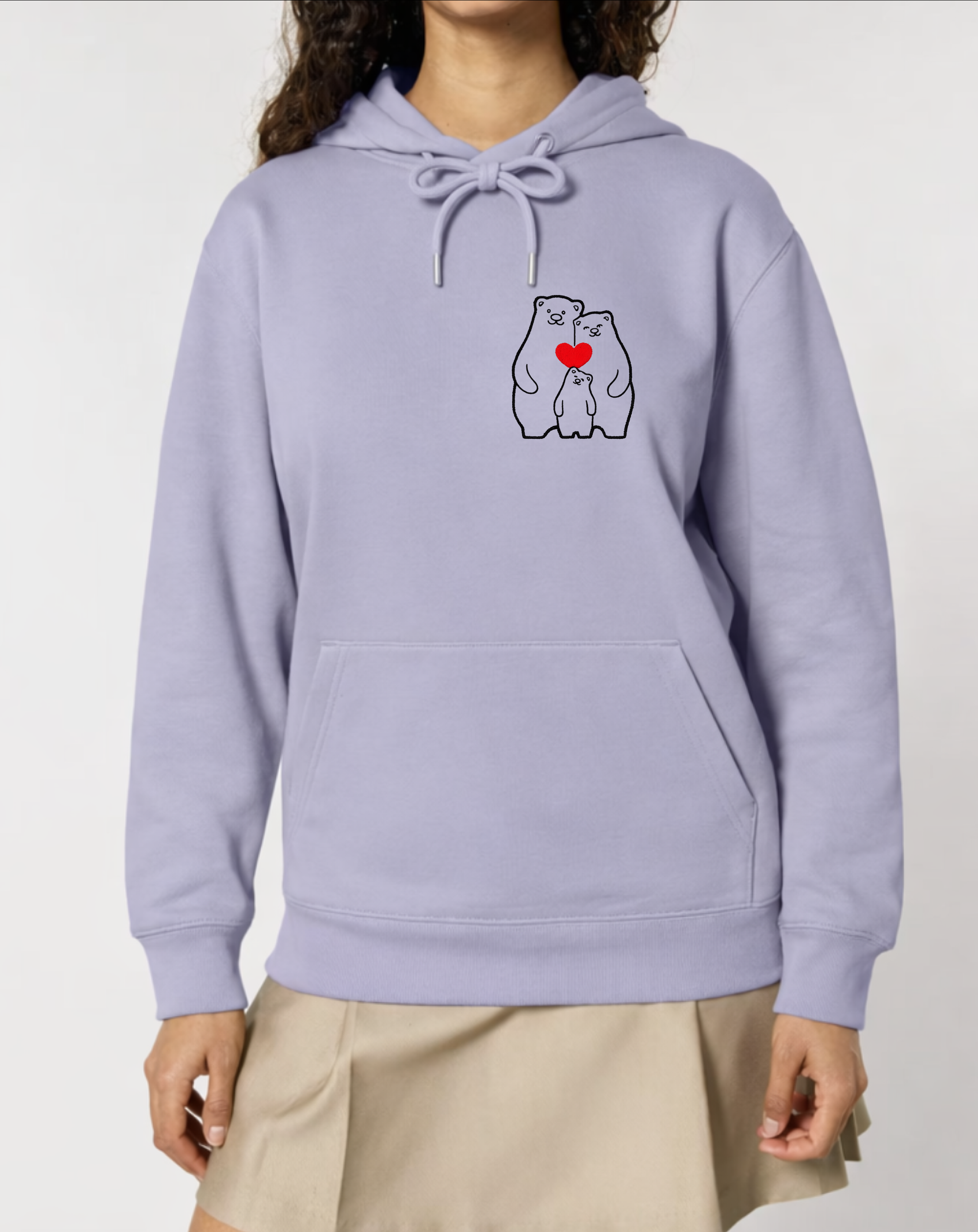 Family is Warmth: The "Polar Love Embroidery" Collection (T-Shirt, Hoodie)