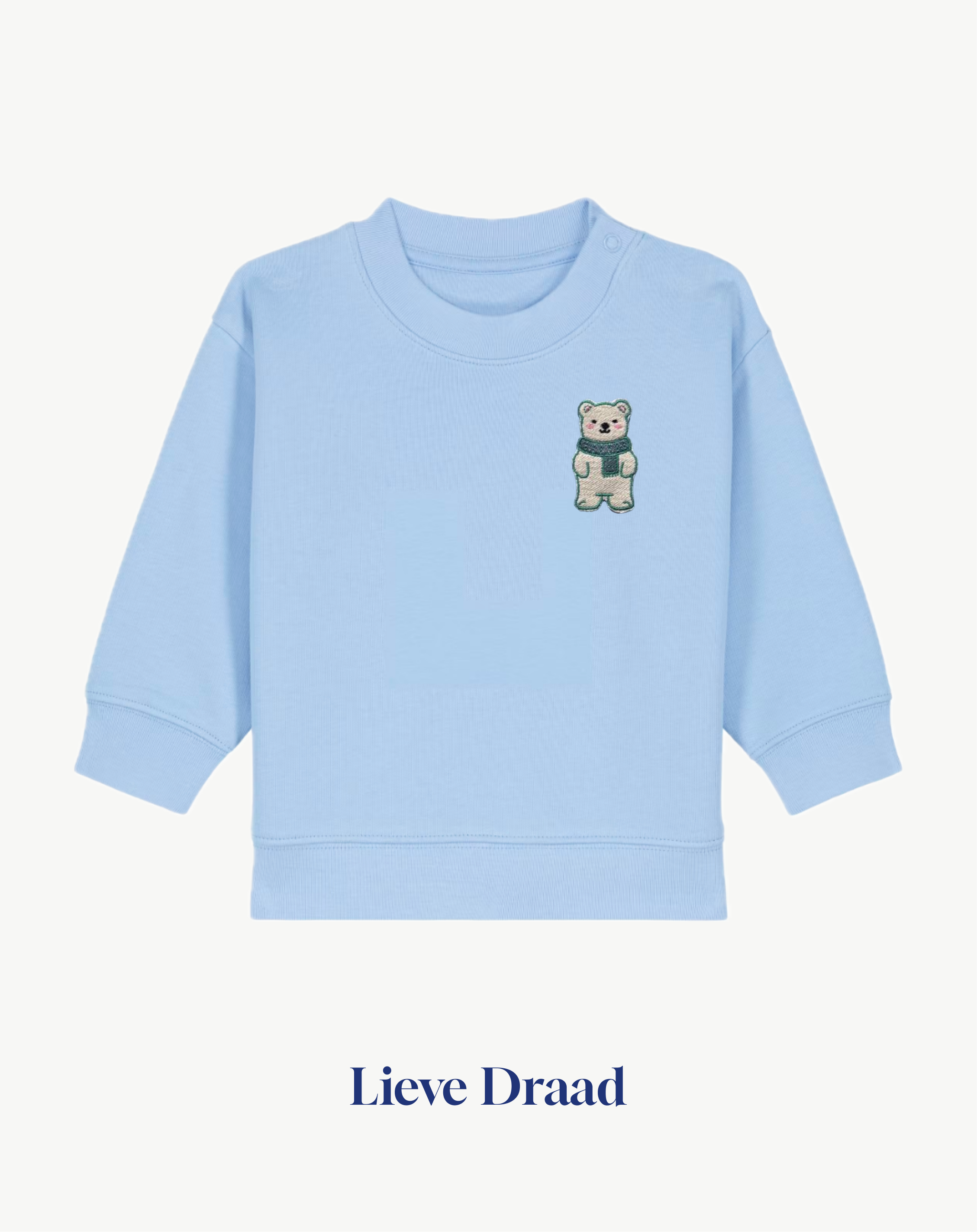 Kids neck sweatshirt “Adorable White Bear”