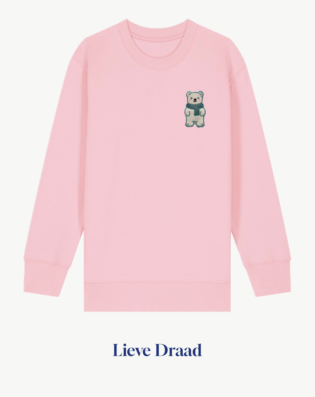 Kids neck sweatshirt “Adorable White Bear”