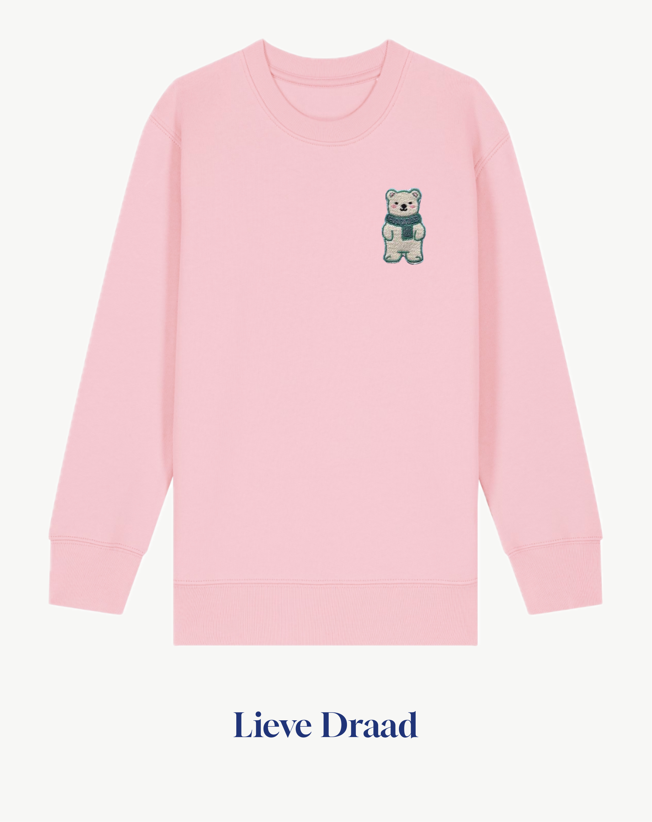 Kids neck sweatshirt “Adorable White Bear”