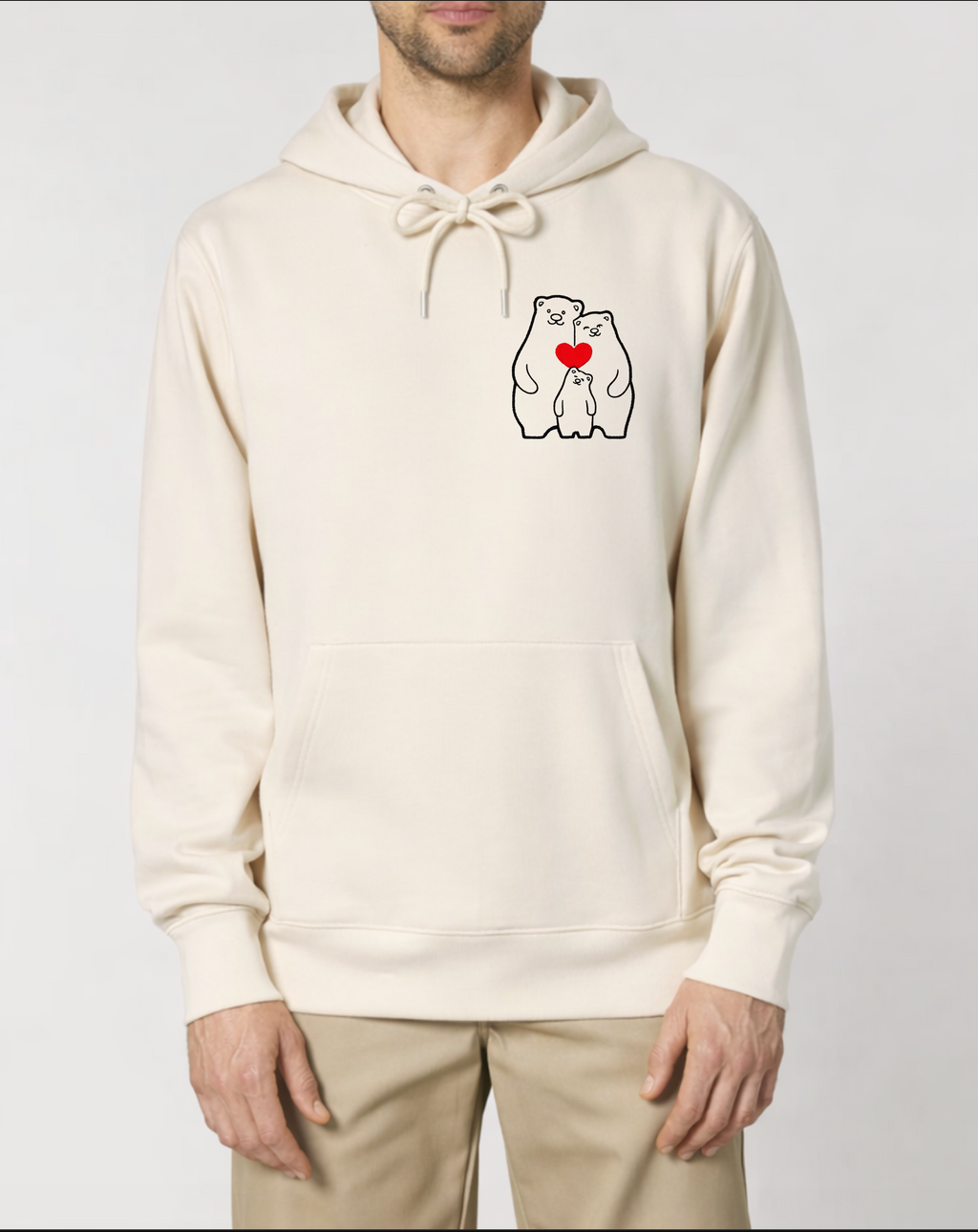 Family is Warmth: The "Polar Love Embroidery" Collection (T-Shirt, Hoodie)