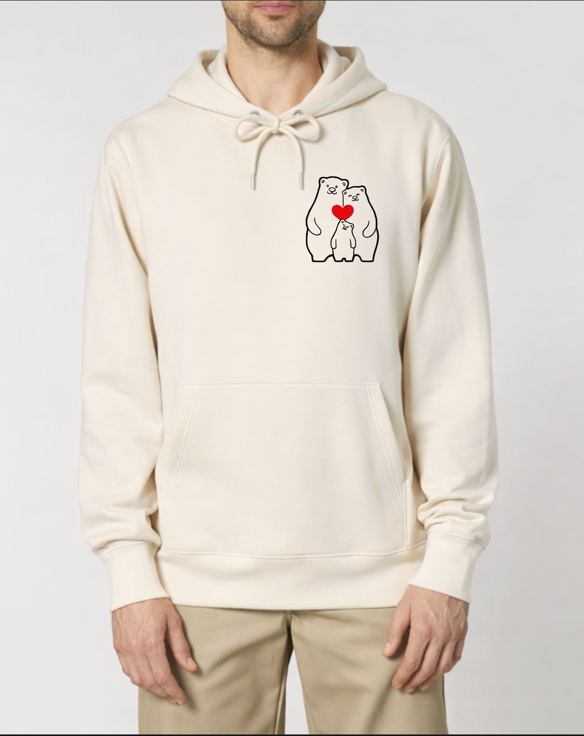 Family is Warmth: The "Polar Love Embroidery" Collection (T-Shirt, Hoodie)