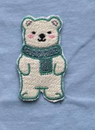 Kids neck sweatshirt “Adorable White Bear”