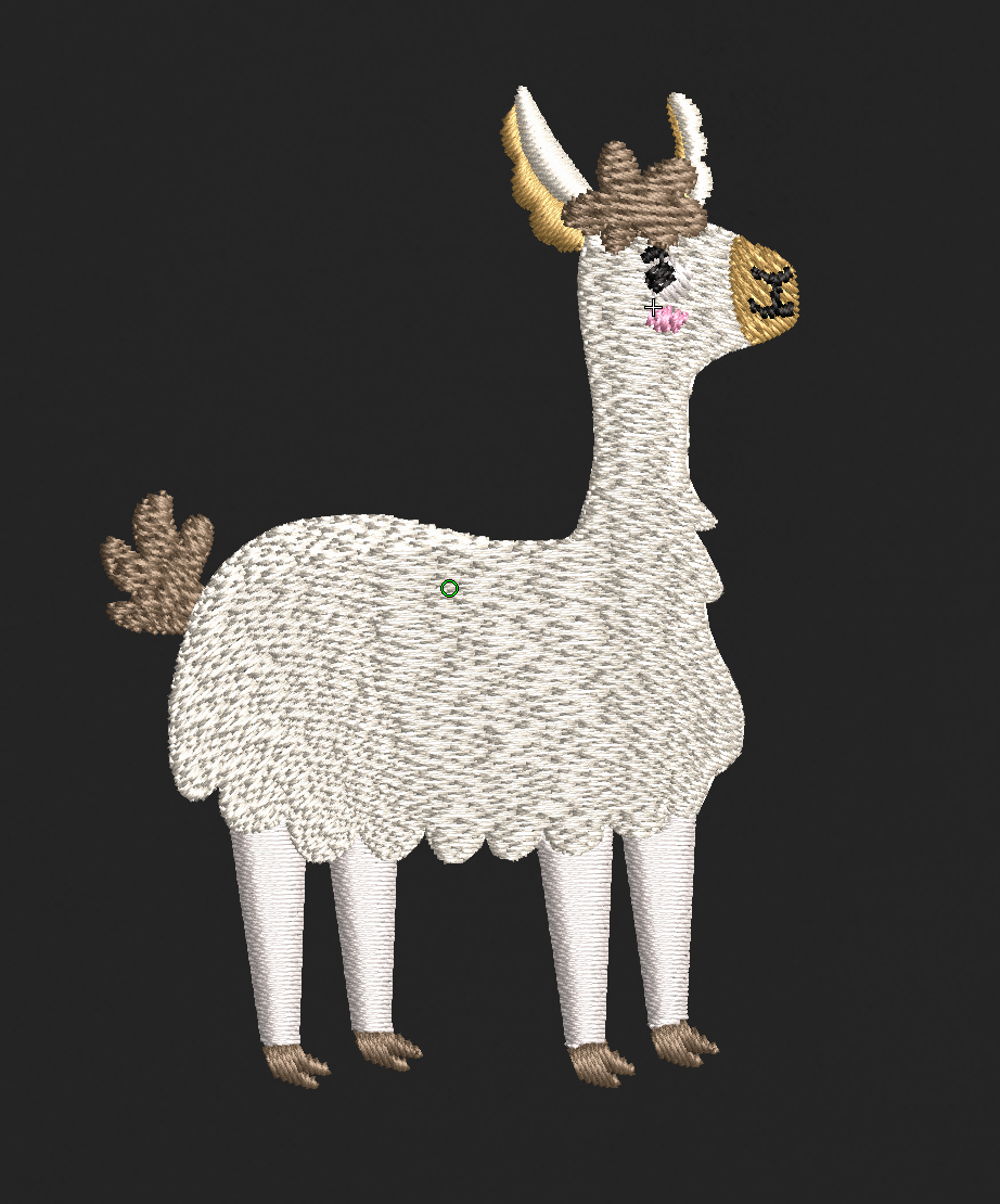 T-shirt with cute llama embroidery