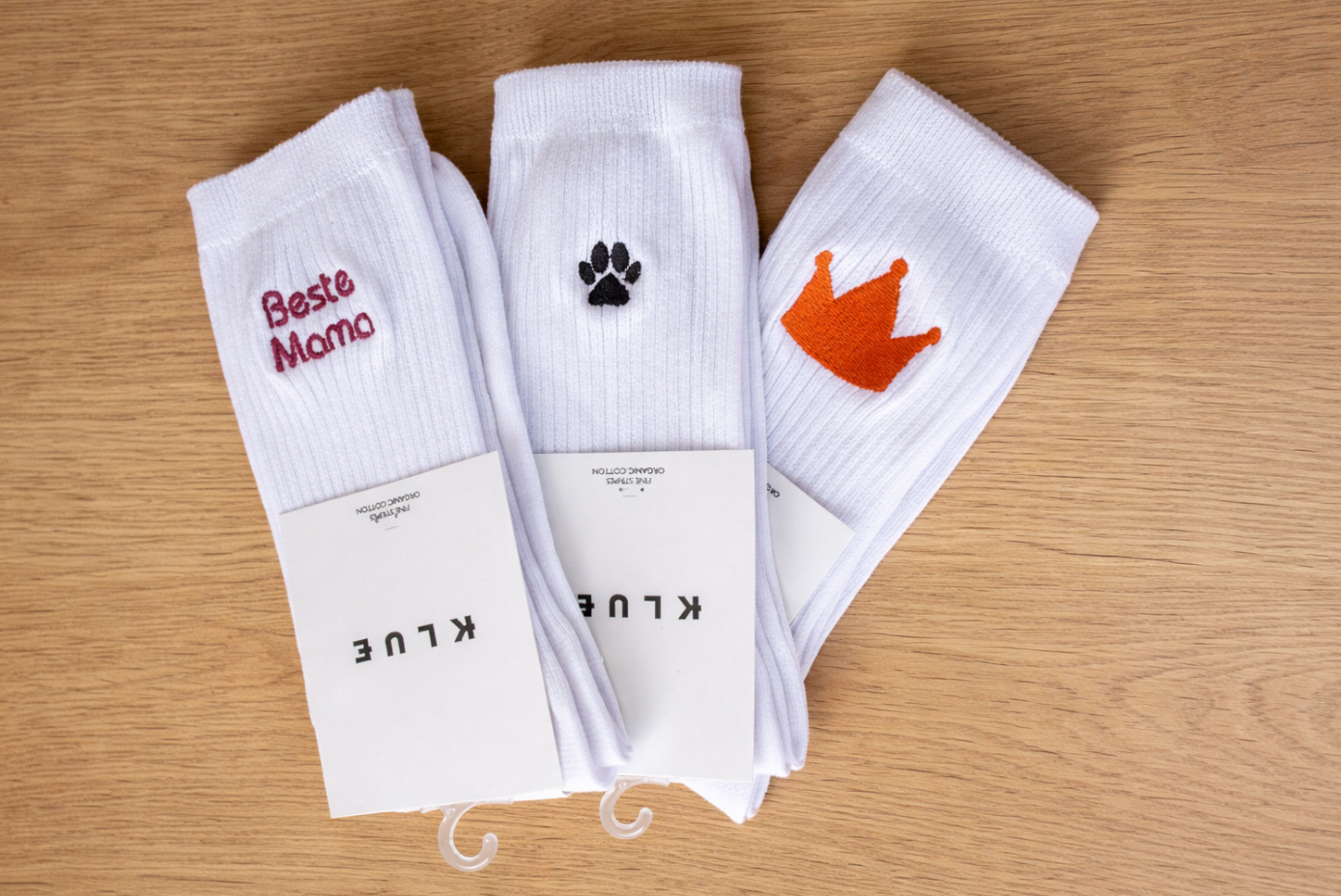 Socks "Klue" with high-quality embroidery