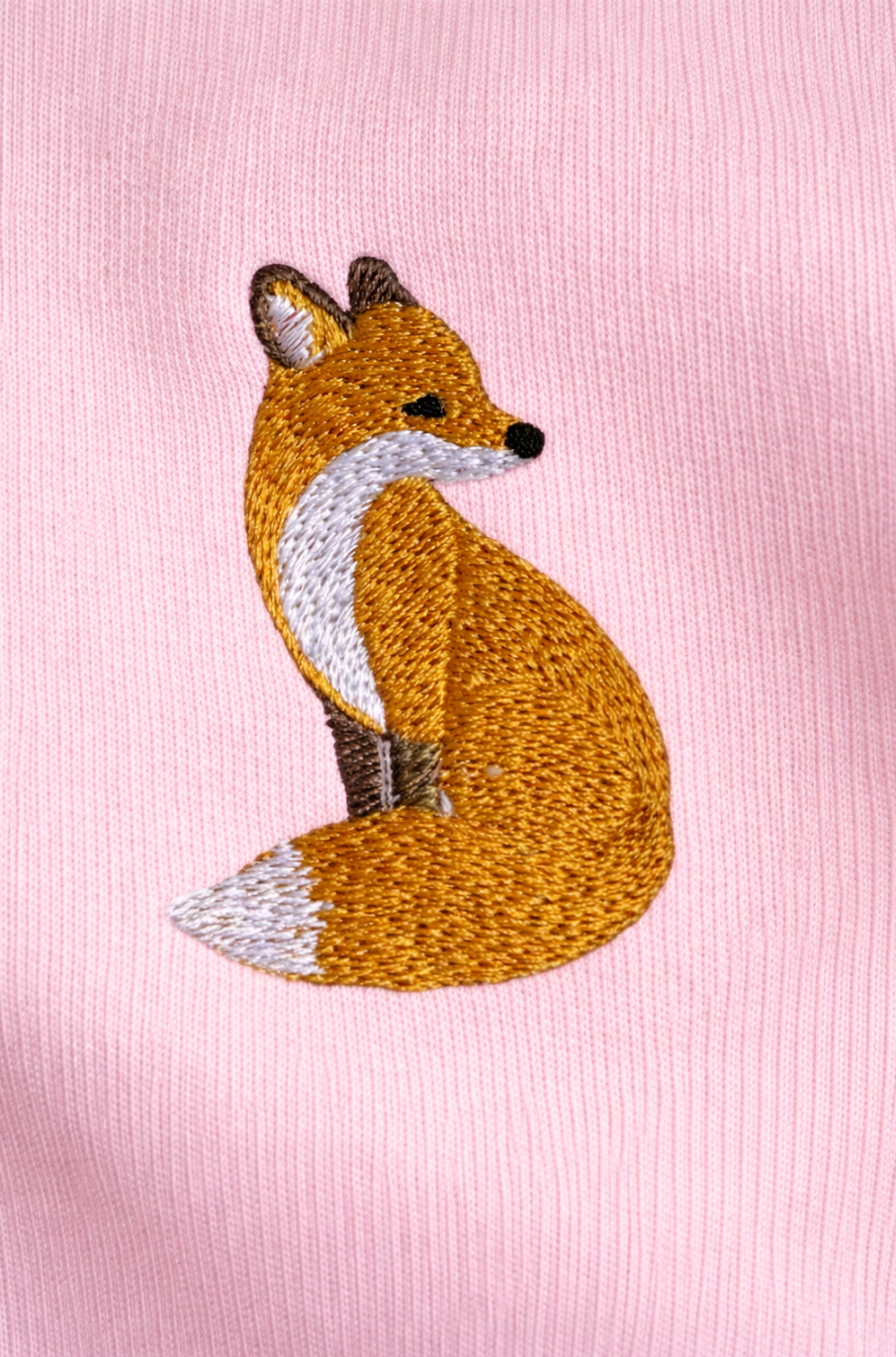 Cute Fox Embroidered Clothing (T-shirt/Sweatshirt/Hoodie Animal Design)