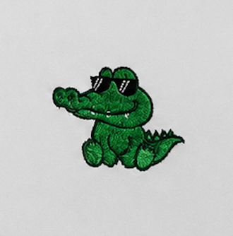 Cute Crocodile Embroidered Hoodie