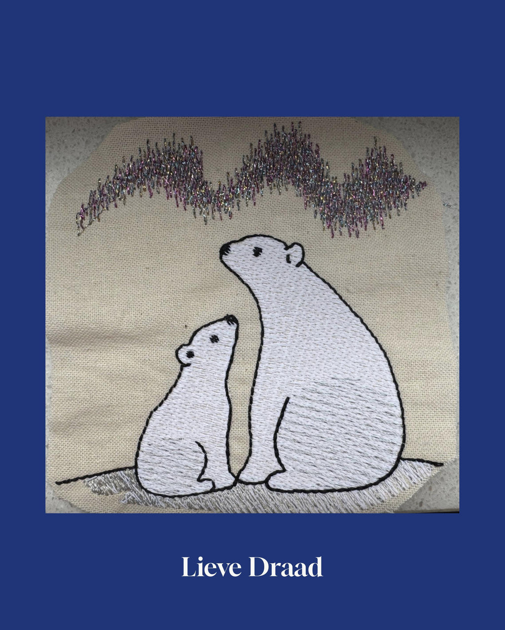 T-shirt with Little White Bear Embroidery