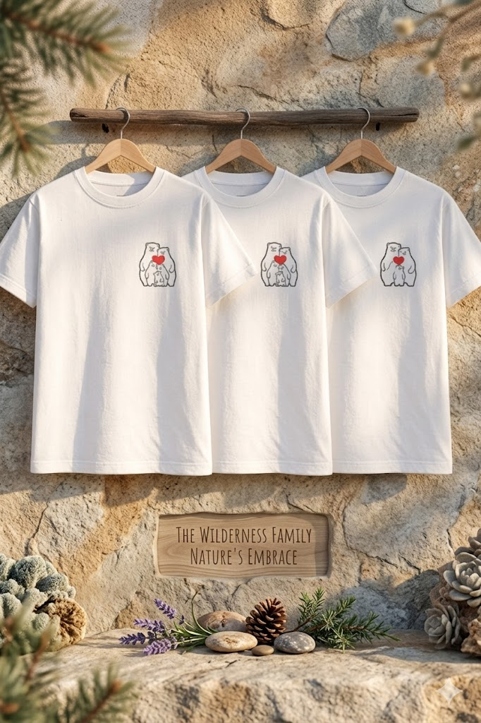 Family is Warmth: The "Polar Love Embroidery" Collection (T-Shirt, Hoodie)