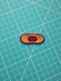 Embroidered Patch – Cute Heart Bandage (Red/Gold) 5 cm