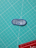 Embroidered Patch – Cute Bandage (Blue) 5 cm